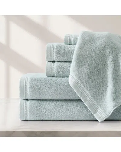 Pure Parima Egyptian Cotton Soft Border Towel Set In Green