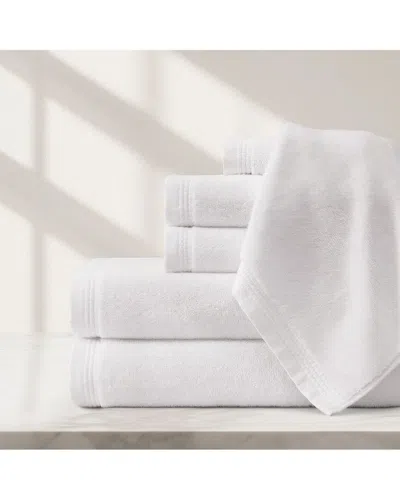 Pure Parima Egyptian Cotton Soft Border Towel Set In White