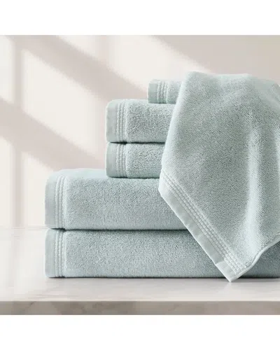 Pure Parima Egyptian Cotton Soft Border Towels In Gray