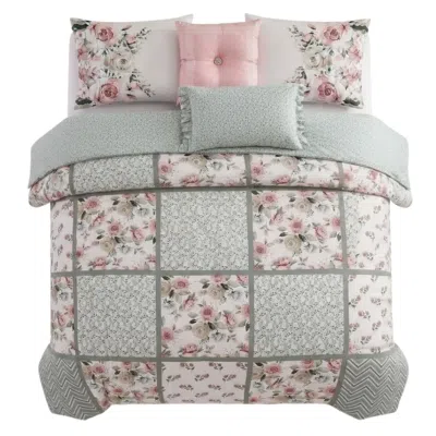 Pure Parima Green Bebejan Sage Serenity Reversible Comforter Set In Multi