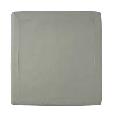 Pure Parima Green Egyptian Cotton-european Linen Adjustable Fitted Sheet - Sage