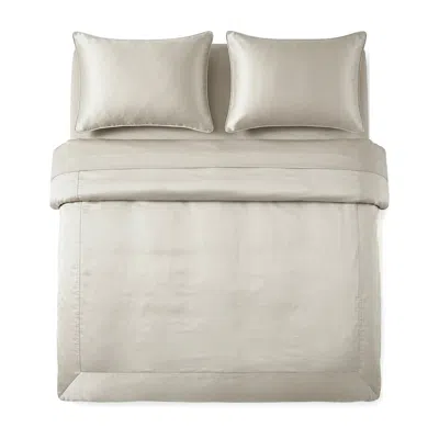 Pure Parima Grey Silken Sateen Tencel™ Duvet Cover Set - Oyster In Grey