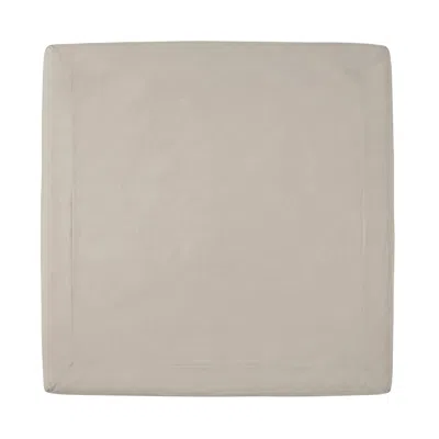 Pure Parima Neutrals Egyptian Cotton-european Linen Adjustable Fitted Sheet - Moon