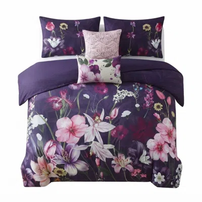 Pure Parima Purple Bebejan Morning Glory Reversible Comforter Set