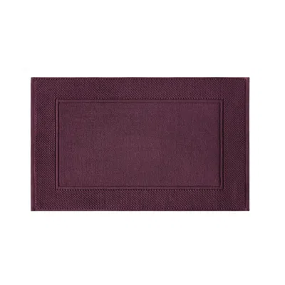 Pure Parima Purple Egyptian Cotton Soft Border Bath Mat - Mulberry