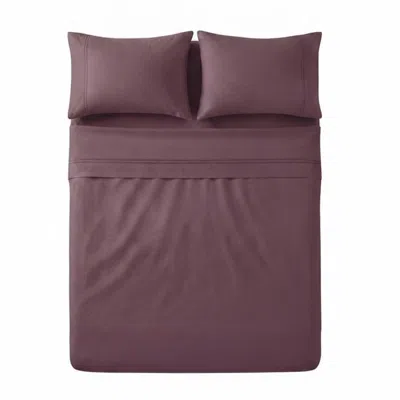 Pure Parima Rose Gold Yalda Sheet Set - Raisin In Purple