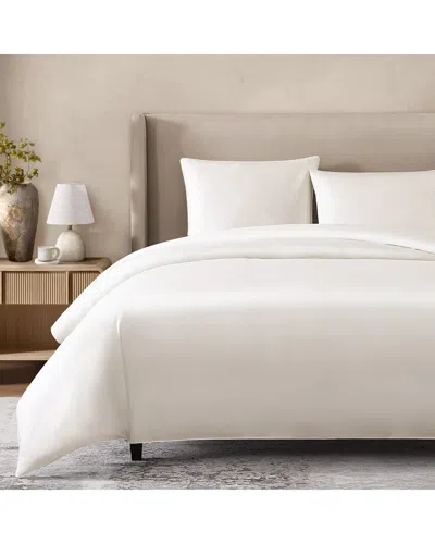 Pure Parima Silken Sateen Tencel Duvet Cover Set In White