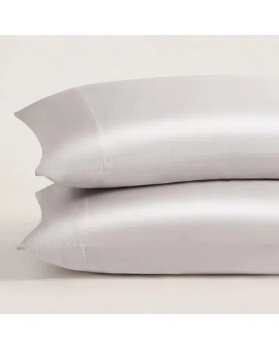 Pure Parima Silken Sateen Tencel Pillowcase Set In White