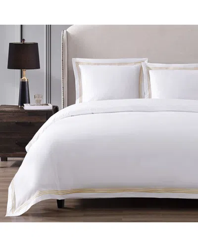 Pure Parima Triple Luxe Sateen Duvet Cover Set: Hotel Collection In White
