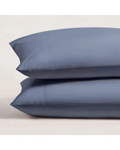 Pure Parima Ultra Percale Pillowcase Set: Hotel Collection In Blue