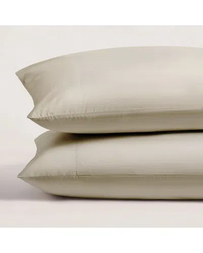 Pure Parima Ultra Percale Pillowcase Set: Hotel Collection In Brown