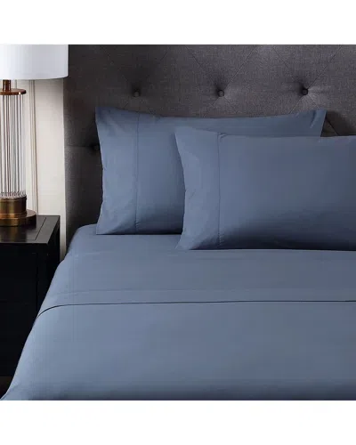 Pure Parima Ultra Percale Sheet Set: Hotel Collection In Blue