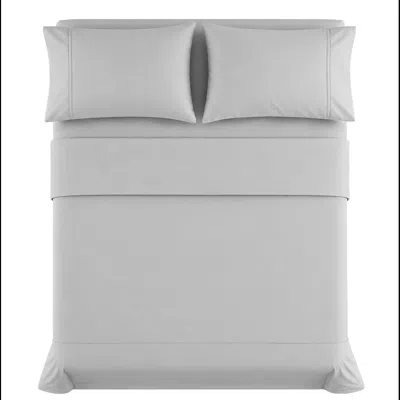Pure Parima Ultra Percale Sheet Set  - Silver In Gray