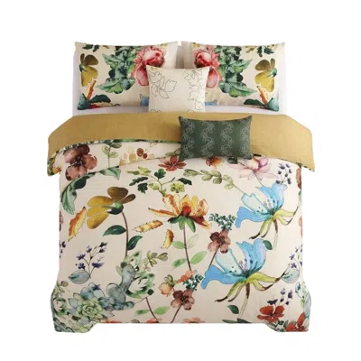 Pure Parima White Bebejan Radiance Reversible Comforter Set In Multi