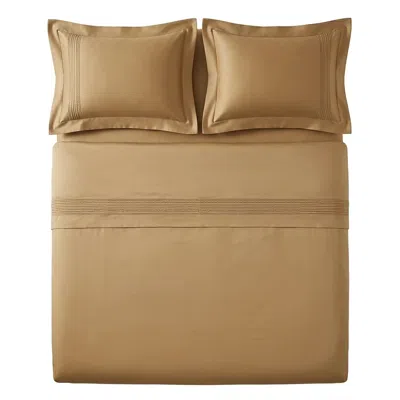 Pure Parima Yellow Triple Luxe Sateen Sheet Set In Brown