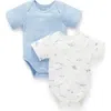 Purebaby Kids'  2 Pack Short Sleeve Bodysuit