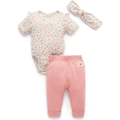 Purebaby 3 Piece Gift Set Girls In Multi