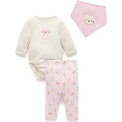 Purebaby 3 Piece Set Girls In Multi