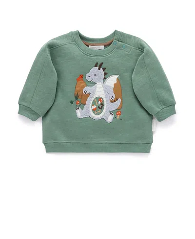 Purebaby Boys' Hungry Dragon Sweater - Baby, Little Kids In Multi