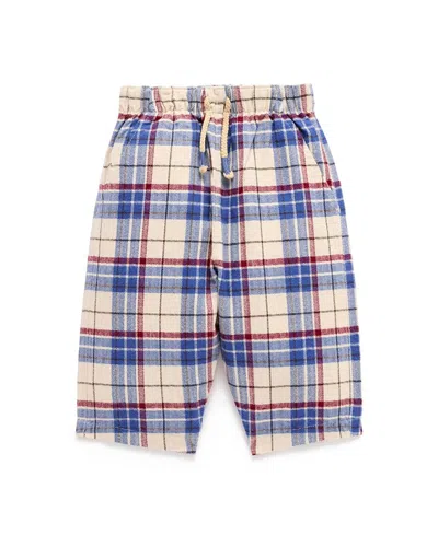 Purebaby Boys' Slouchy Check Pants - Baby In Multi