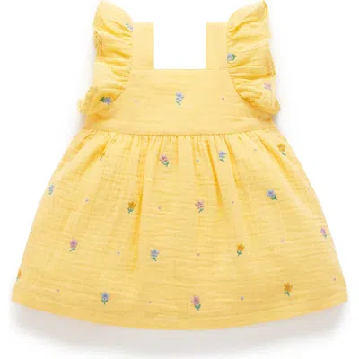 Purebaby Butterfly Dress In Yellow