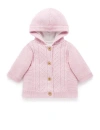 Purebaby Cable Padded Jacket In Pink