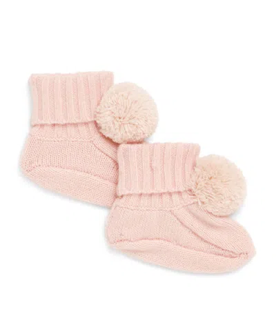 Purebaby Cashmere Booties (6-12 Months) In White