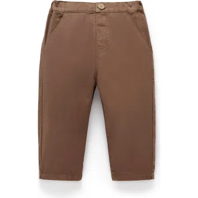 Purebaby Classic Chino Pants In Brown