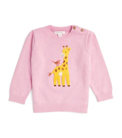 Purebaby Cotton Giraffe Jumper (0-24 Months) In Pink