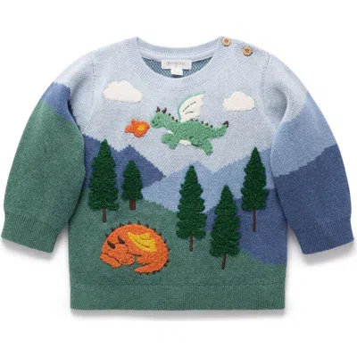 Purebaby Dragon Mountain Jumper In Blue