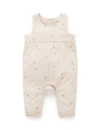 Purebaby Embroidered Corduroy Romper In Neutral