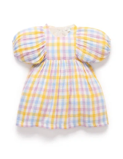 Purebaby Gathered Dress In Multi
