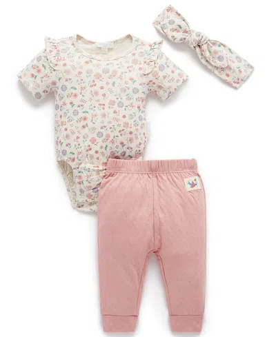 Purebaby Girls' 3 Piece Gift Set Girls - Baby In Multi