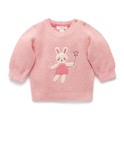 Purebaby Girls' Magical Forest Sweater - Baby In Pink