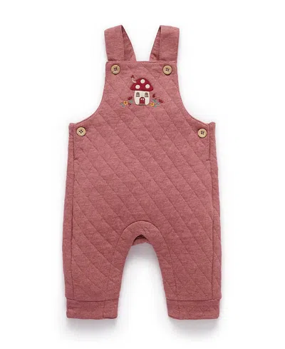 Purebaby Girls' Quilted Overall - Baby In Pink