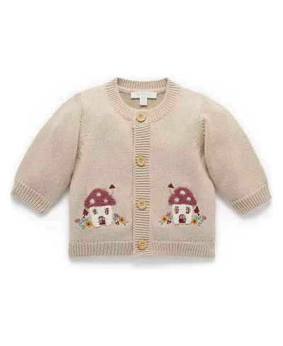 Purebaby Girls' Toadstool Cardigan - Baby In Multi