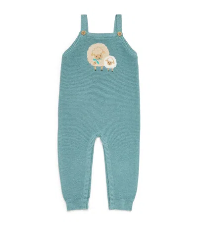 Purebaby Kids' Organic Cotton-wool Playsuit In Green