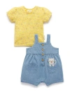 Purebaby Pocket Overall Set In Multi
