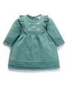 Purebaby Primrose Knitted Dress In Green