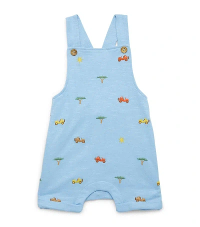 Purebaby Safari Embroidered Dungarees (0-24 Months) In Multi