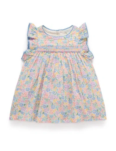 Purebaby Smocked Dress In Multi