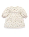 Purebaby Smocked Dress In White