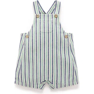 Purebaby Striped Overalls In Multi