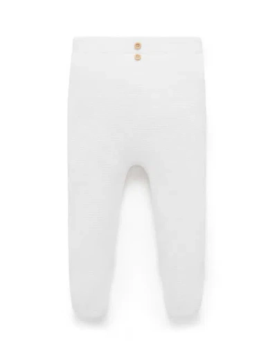 Purebaby Kids'  Textured Knit Legging In White