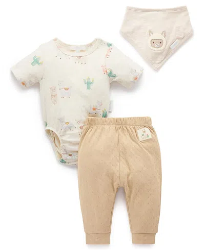 Purebaby Unisex 3 Piece Gift Set - Baby In Multi