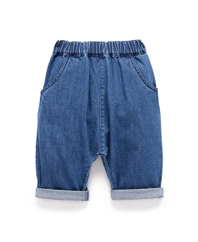 Purebaby Unisex Chambray Pants - Baby In Blue