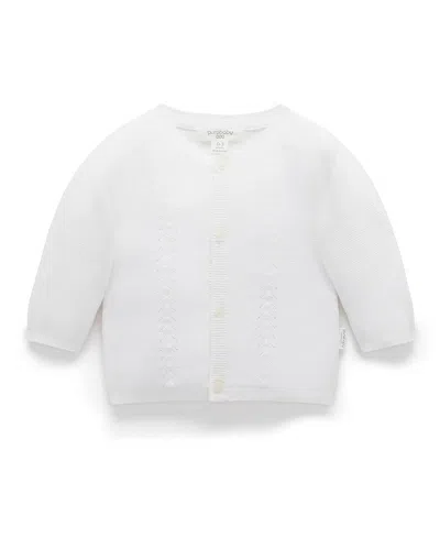 Purebaby Unisex Essential Layette Cardigan - Baby In Multi