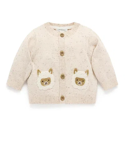Purebaby Unisex Fiesta Friends Knit Cardigan - Baby In Multi