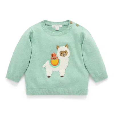 Purebaby Unisex Llama Knit Sweater - Baby In Multi