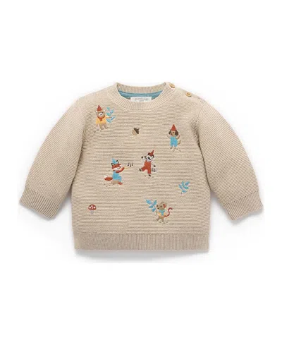 Purebaby Unisex Woodland Jumper - Baby, Little Kid In Multi